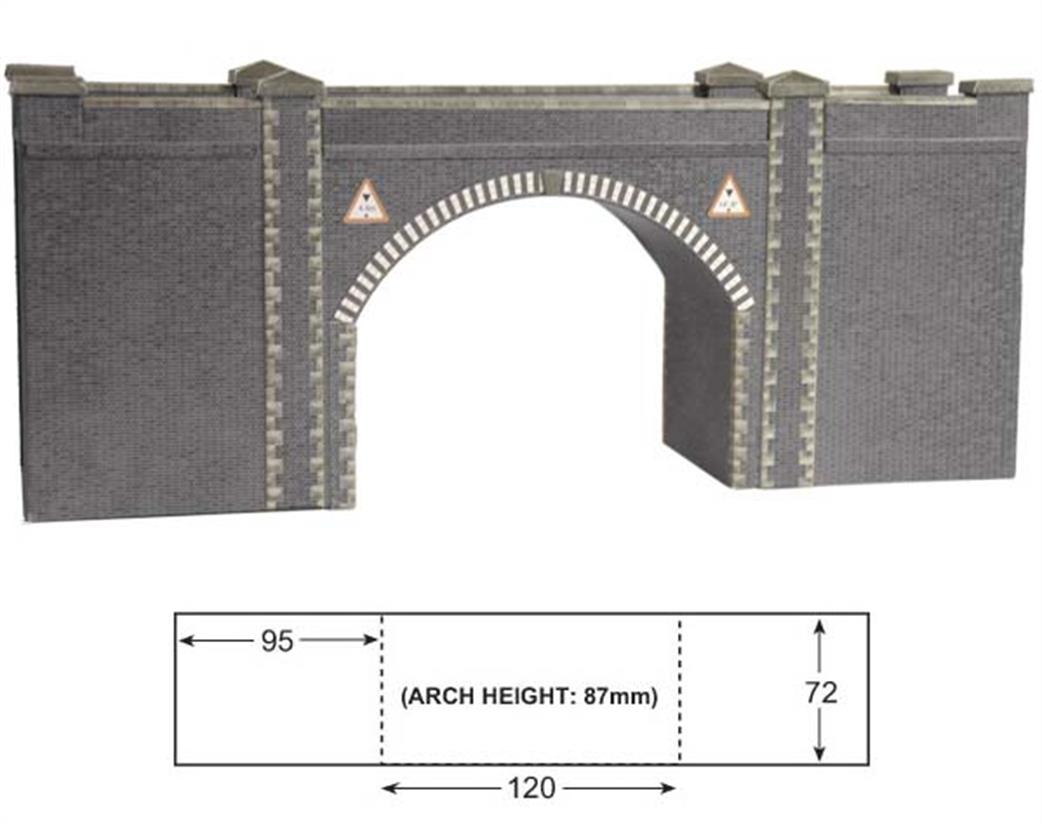 Superquick OO A15 Blue Brick Bridge or Tunnel card Construction Kit