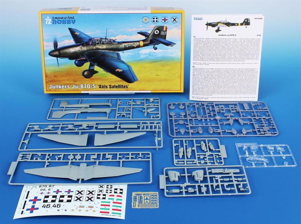 Special Hobby 1/72 SH72448 Ju-87D-5 Stuka WW2 Dive Bomber Axis Satellites Plastic Kit