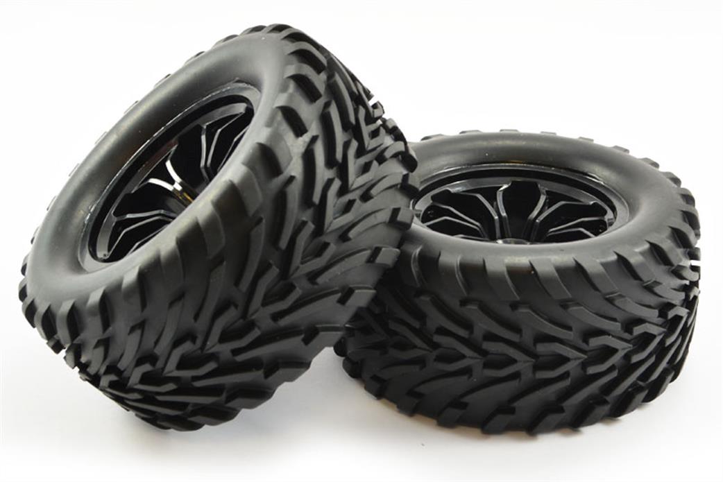 FTX 1/10 FTX6447 Wheel & Tyre Pair for Bugsta