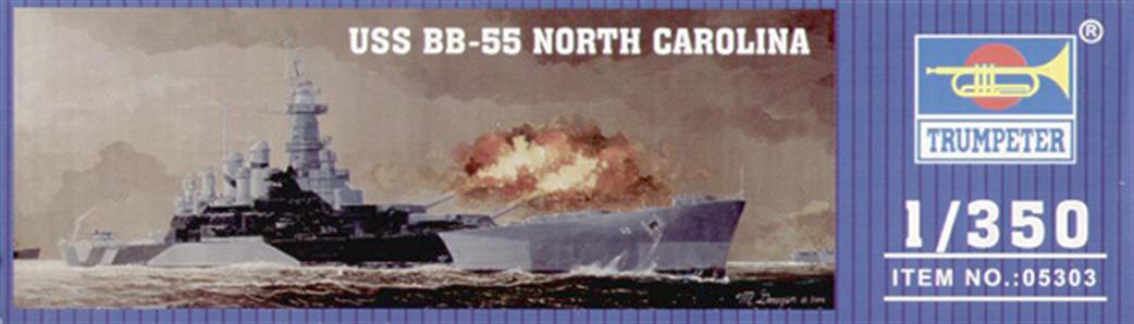 Trumpeter 1/350 05303 USS BB-55 North Carolina Battleship Kit