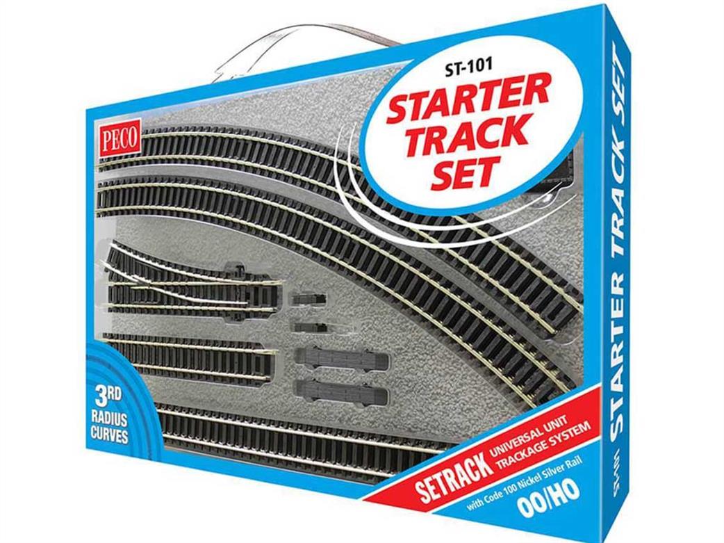 Peco OO ST-101 Setrack Third Radius Starter/Expansion Track Pack