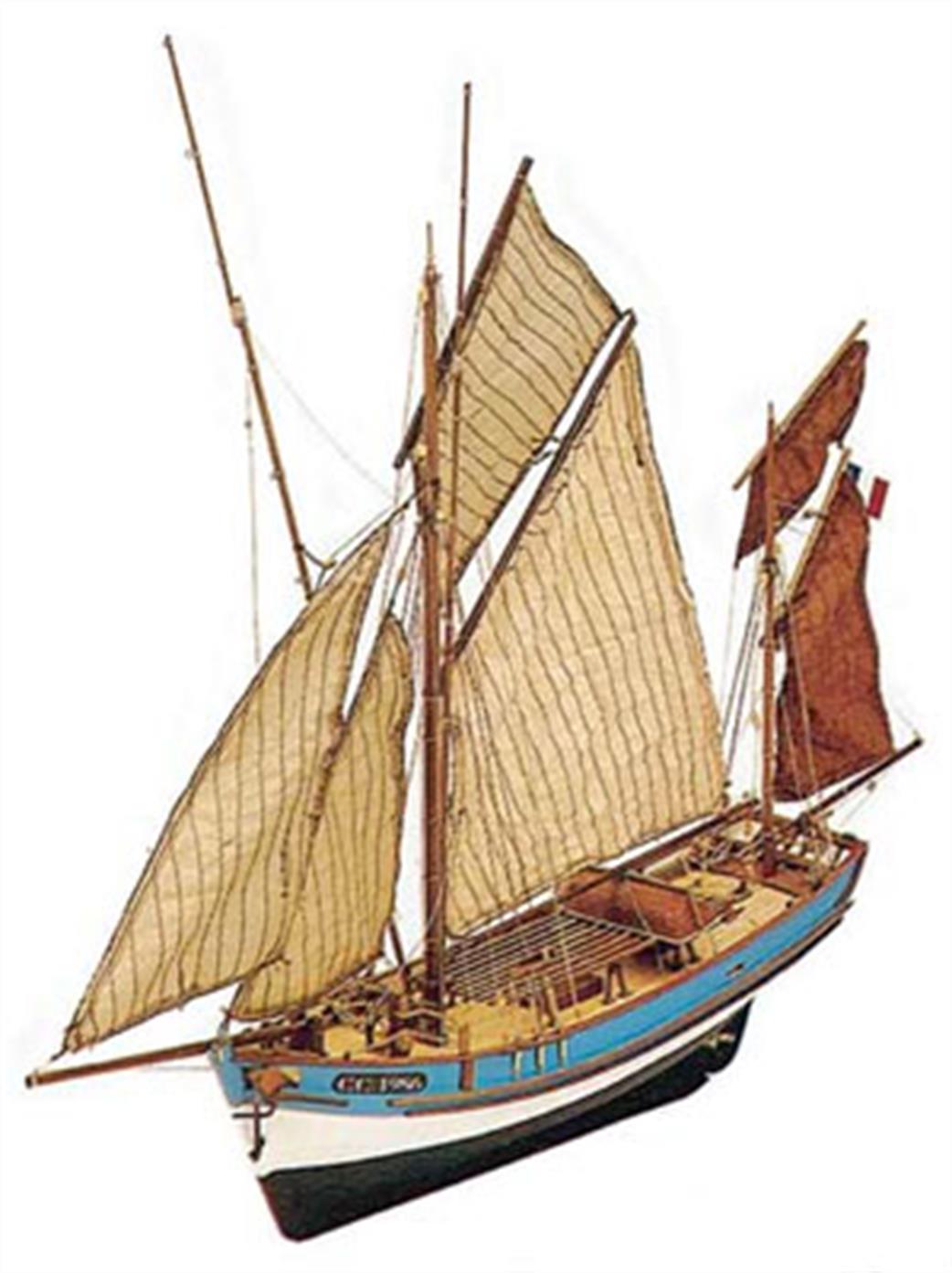 Artesania Latina 1/50 22175 Marie Jeanne Tuna Boat with Pre Sewn Sails Wooden Boat Kit