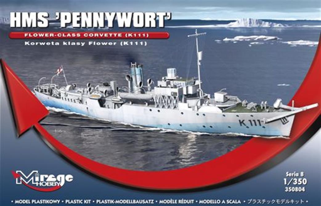 Mirage 1/350 350804 HMS Pennywort K111 Flower Class Corvette Kit