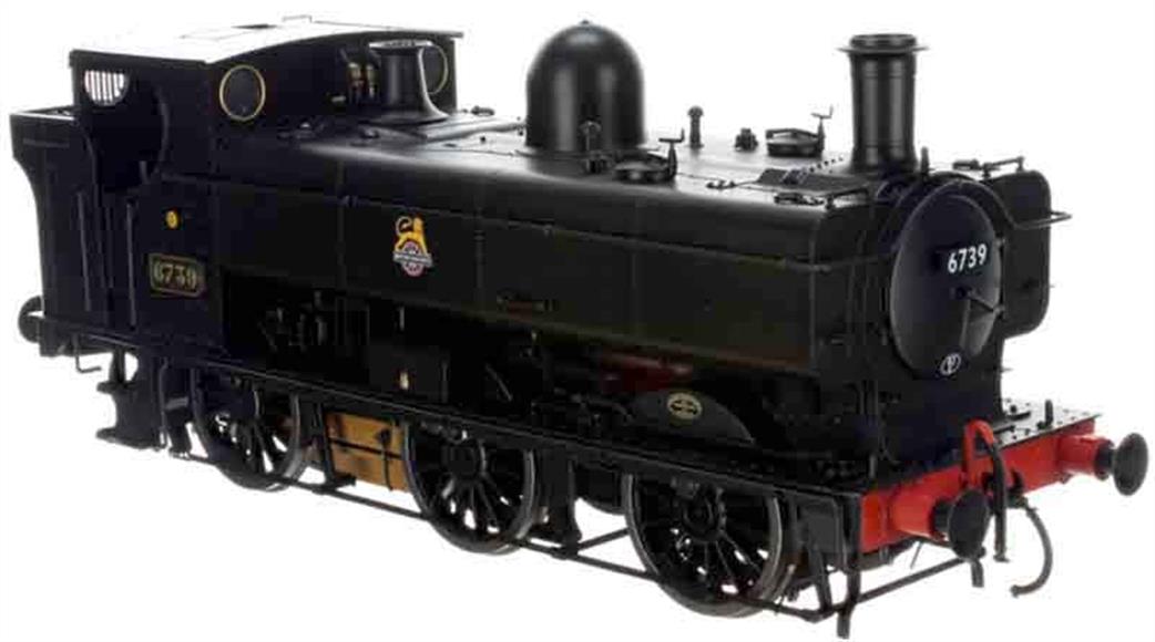 Dapol O Gauge 7S-007-008 BR 6739 ex-GWR 57xx Class Pannier Rivetted Tanks Black Early Emblem