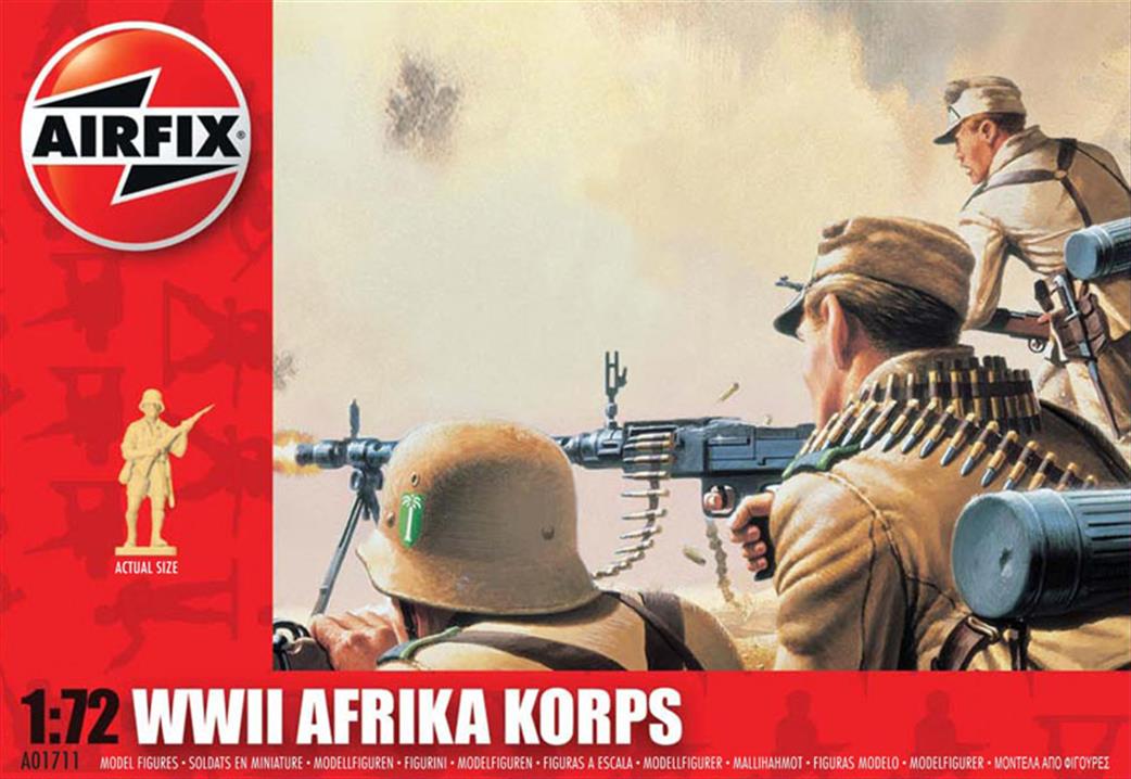 Airfix 1/72 A01711 Afrika Corps Unpainted plastic Figures