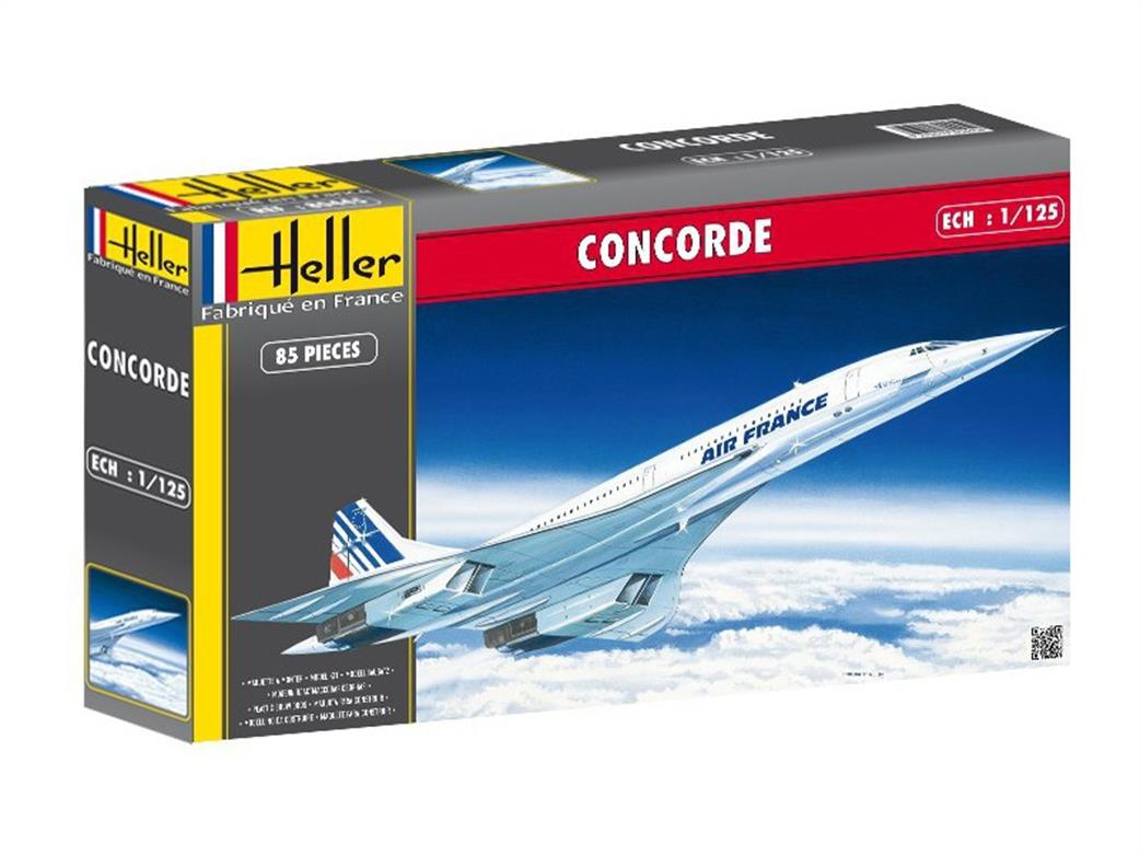 Heller  1/125 80445 Air France Concorde Plastic Kit