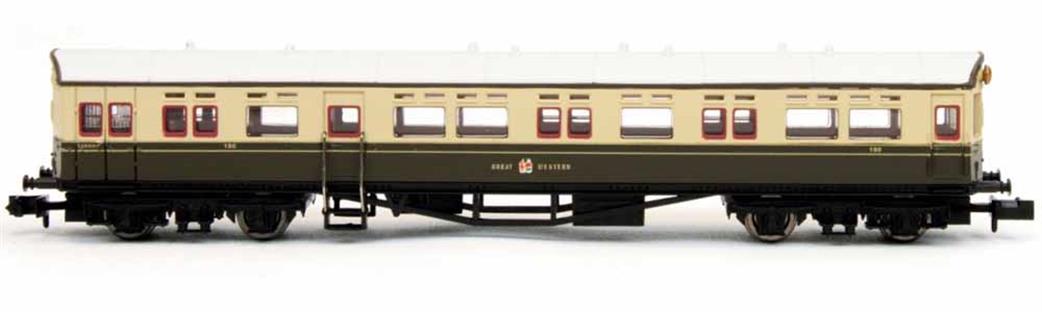 Dapol N 2P-004-017 GWR Autocoach 192 Chocolate & Cream Great (crests) Western