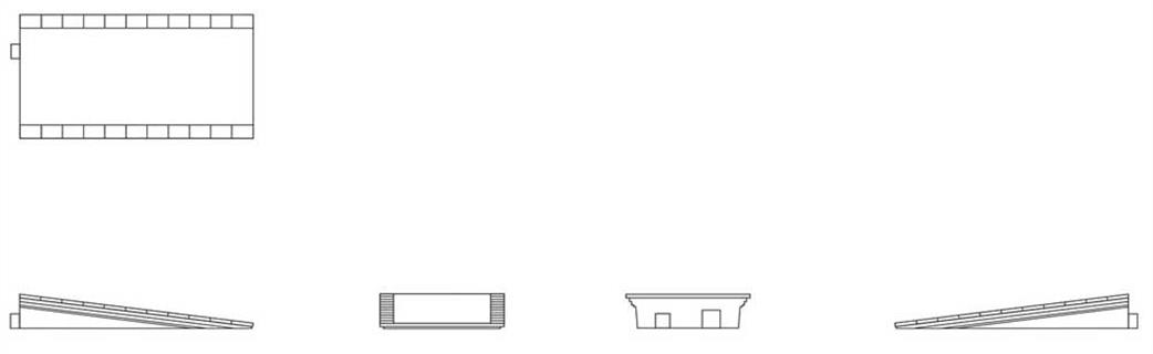 Hornby OO R7370 Platform End Ramps Skaledale Painted Resin Building
