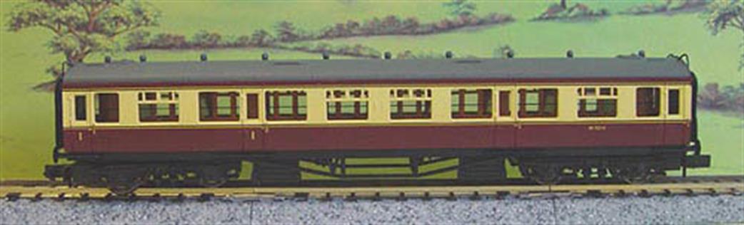 Dapol N 2P-000-035 BR ex-GWR Collett Composite Coach W7027 BR Crimson & Cream