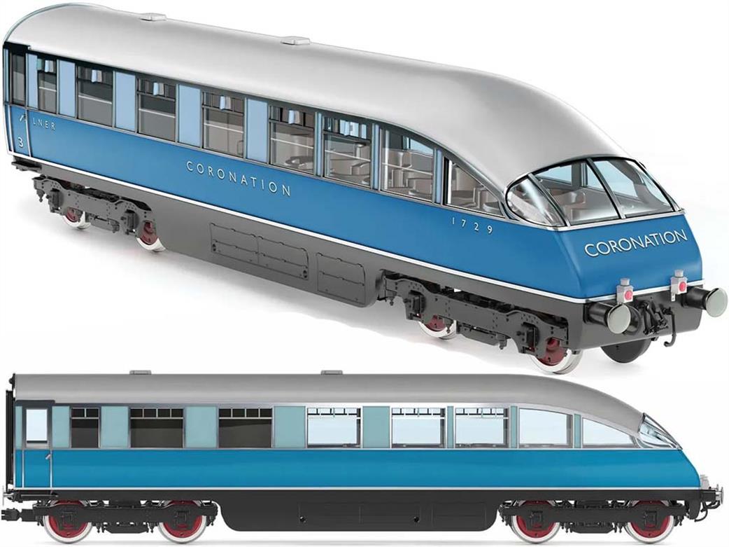 Hornby OO R40227 LNER 1719 Coronation Observation Coach