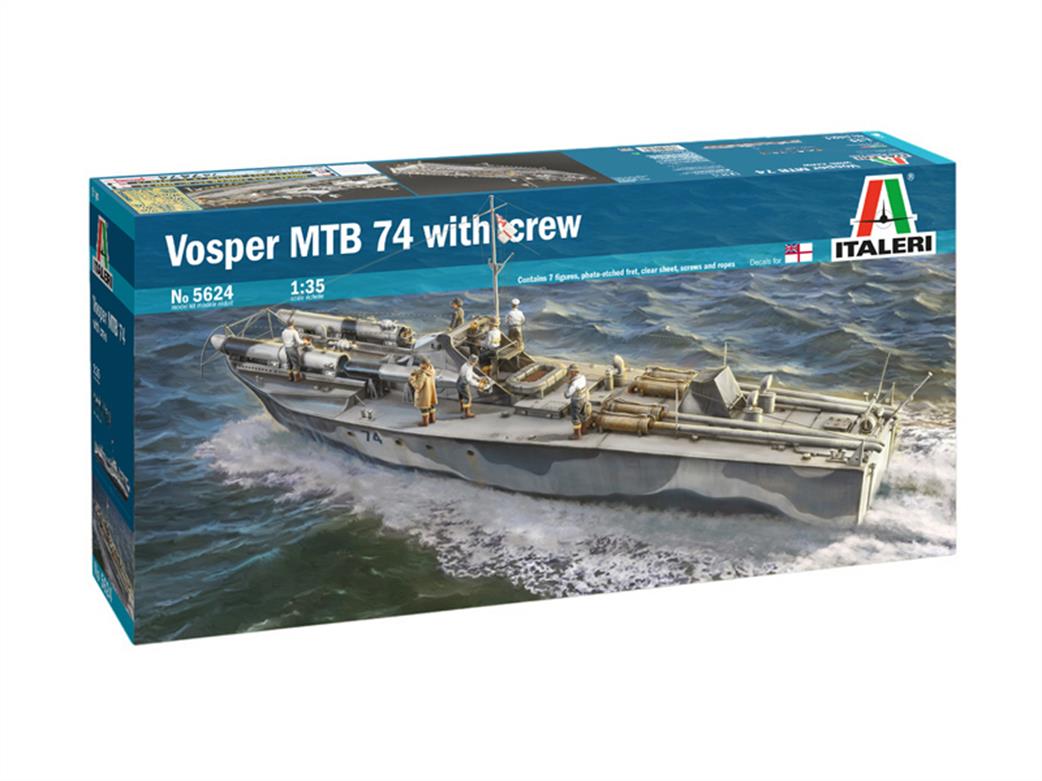 Italeri 1/35 5624 Vosper 74 Motor Torpedo Boat Kit with Crew