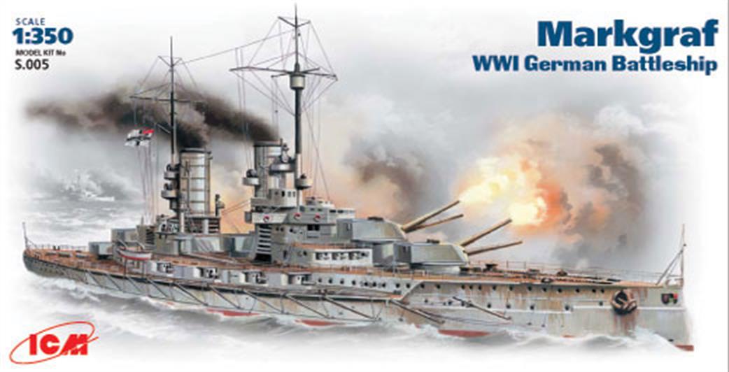ICM 1/350 S.005 WW1 German Battleship Markgraf Kit