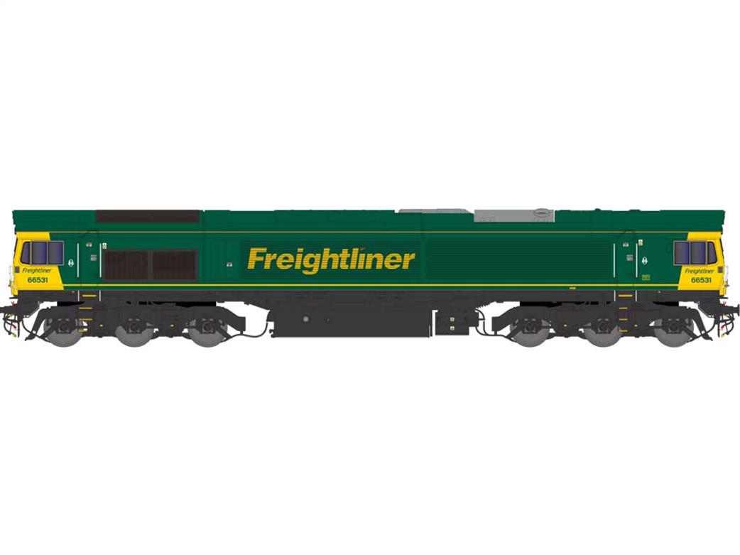 Dapol N 2D-066-003S Freightliner 66531 Class 66 Diesel Locomotive Original Freightliner Green Livery DCC Sound