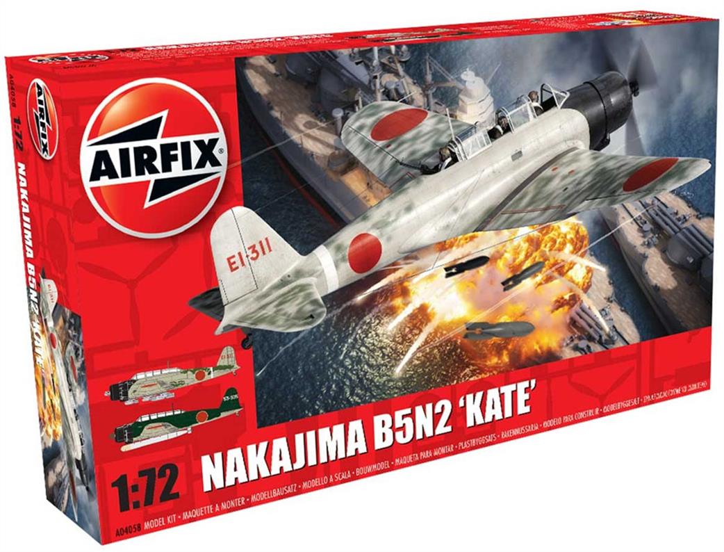Airfix 1/72 A04058 Nakajima B5N2 Kate Japanese Torpedo Bomber Kit