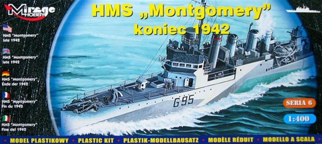 Mirage 1/400 40607 HMS Montgomery WW2 Destroyer Model