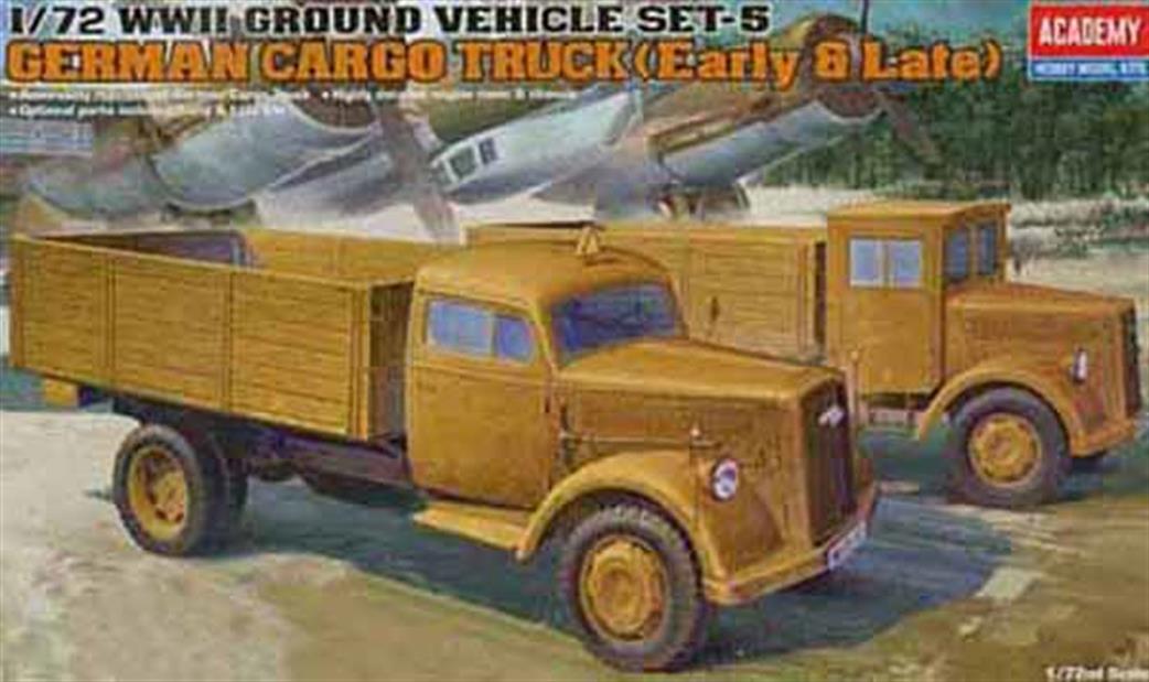 Academy 1/72 13404 German Cargo Truck Early & Late