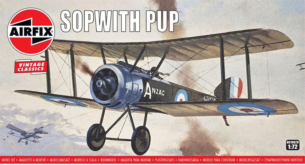 Airfix 1/72 A01062V Sopwith Pup Vintage Classic Plastic Kit