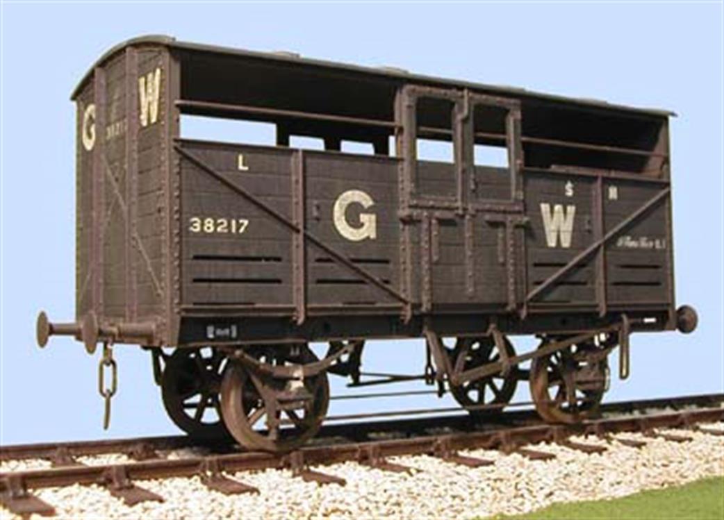 Slaters Plastikard O Gauge 7054 GWR Cattle Truck Diagram W1/W5