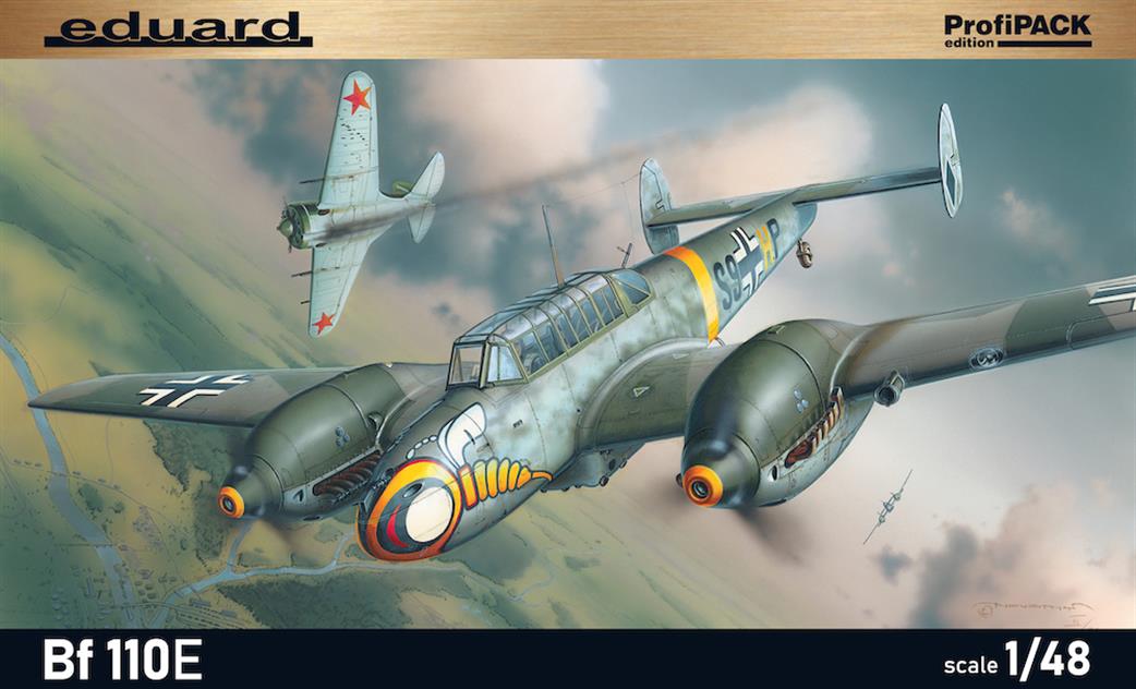 Eduard 1/48 8203 Bf 110E German WW2 Fighter/Bomber Plastic Kit ProfiPack