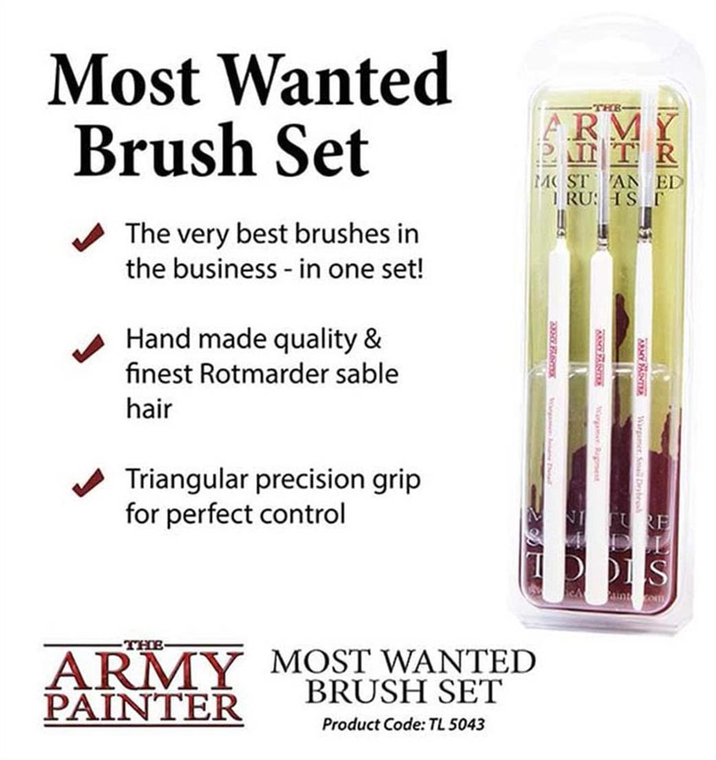 Army Painter 1/48 TL5043P Most Wanted Brush Set