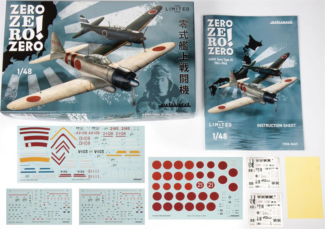 Eduard 1/48 11158 Zero Zero Zero A6M2 Type 21 Dual Combo Plastic Kit