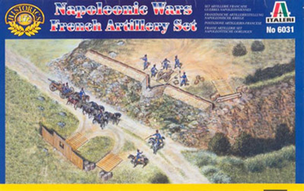 Italeri 1/72 6031 Napoleonic French Artillery Plastic Figure Set