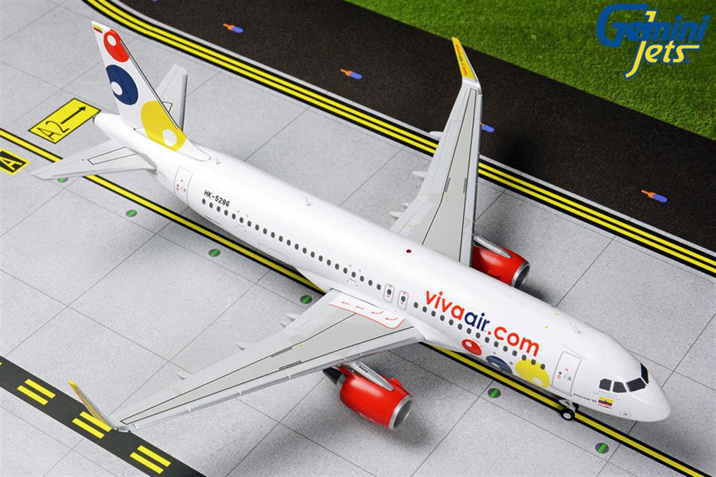 Gemini Jets 1/200 G2VVC822 VIVAAIR Airbus A320-200(S)  HK-5286 Airliner Model