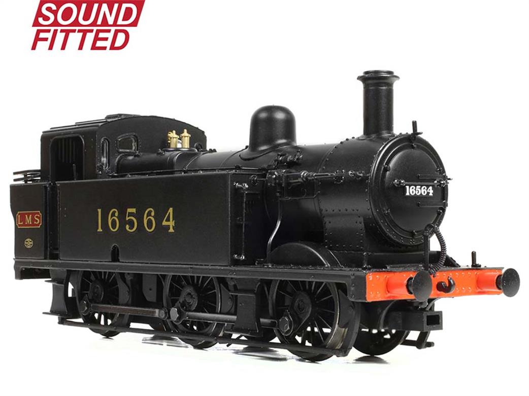 Bachmann OO 32-227CSF LMS 16564 Fowler Class 3F Jinty 0-6-0T Shunting Engine LMS Black DCC Sound