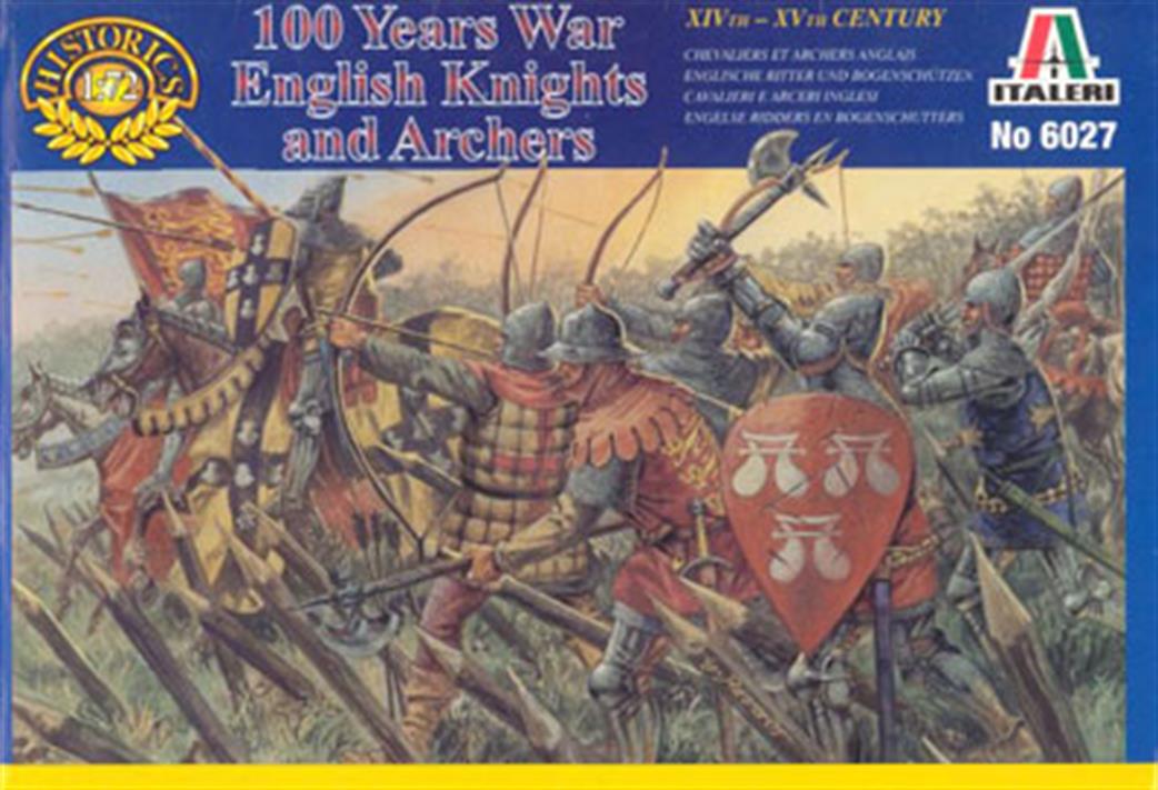 Italeri 1/72 6027 English Knights 100 Years Plastic Figures