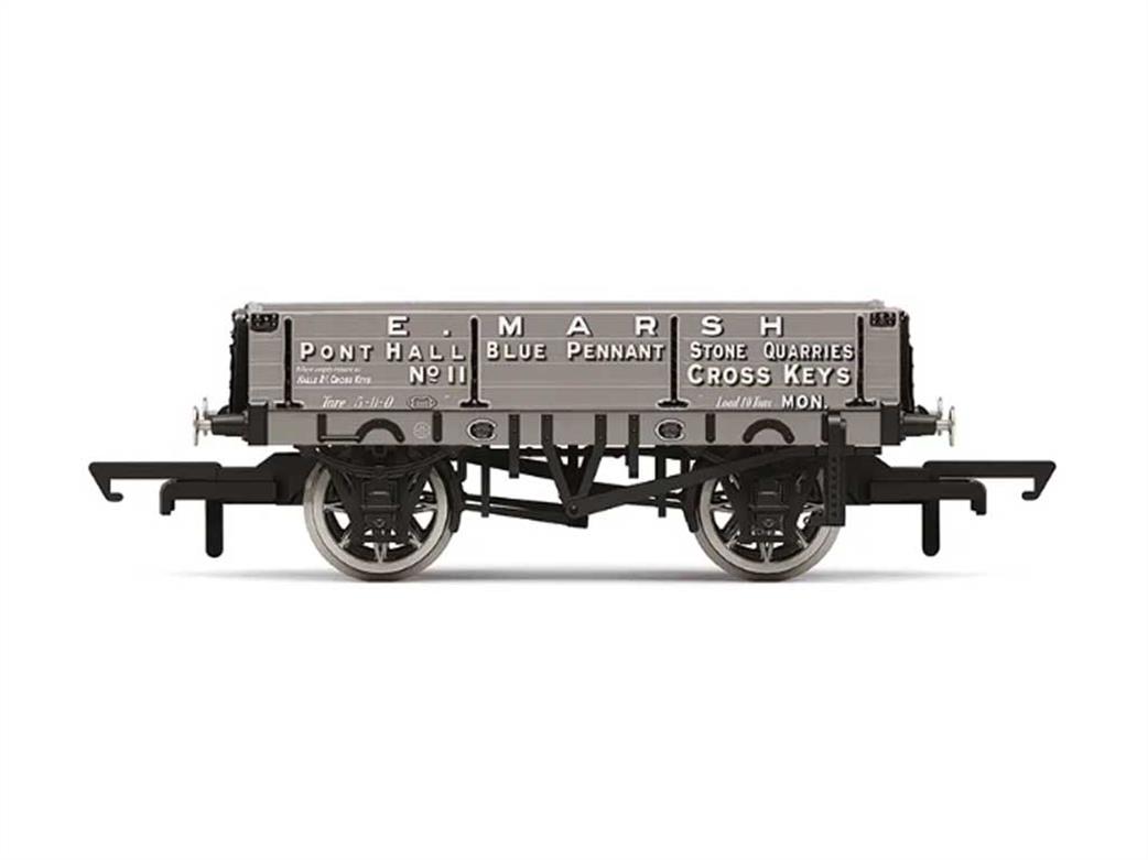 Hornby OO R60189 E Marsh Cross Keys, Monmouthshire 3 Plank Dropside Open Wagon 11