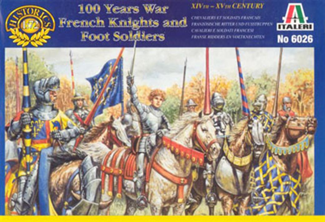 Italeri 1/72 6026 French Warriors 100 Years War Plastic Figures