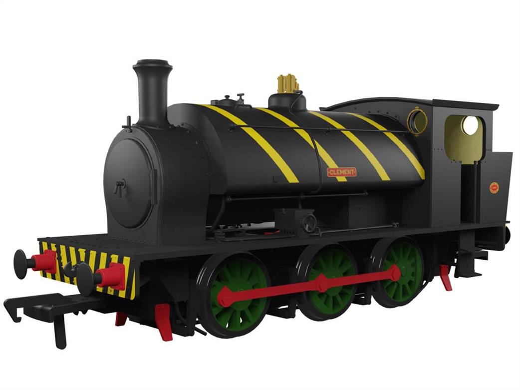 Rapido Trains OO 903014 Hunslet 1983 Clement 16in 0-6-0ST Saddle Tank NCB Black with Yellow Stripes