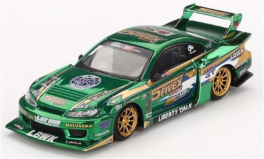 MiniGT 1/64 MGT00858-R Nissan LB-Super Silhouette S15 Silvia LBWK 2024 Fausto Racing (RHD)