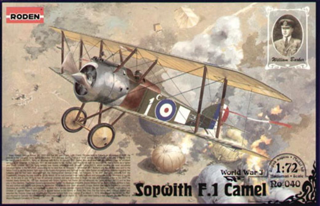 Roden 1/72 040 Sopwith F.1 Camel RAF WW1 Fighter Plastic kit