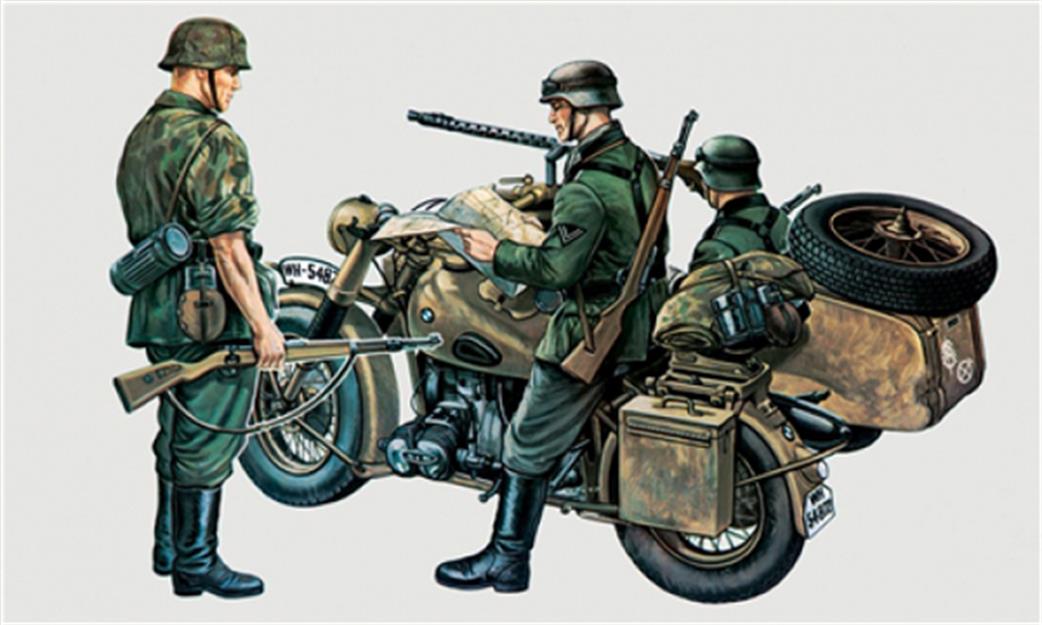 Italeri 1/35 315 BMW R75 Motor Cycle & Sidecar