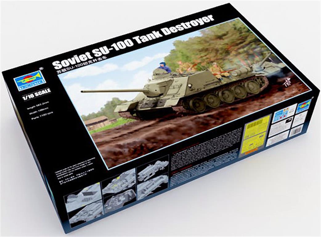 Trumpeter 1/16 00915 SU-100 Russian WW2 Tank Destroyer Plastic Kit