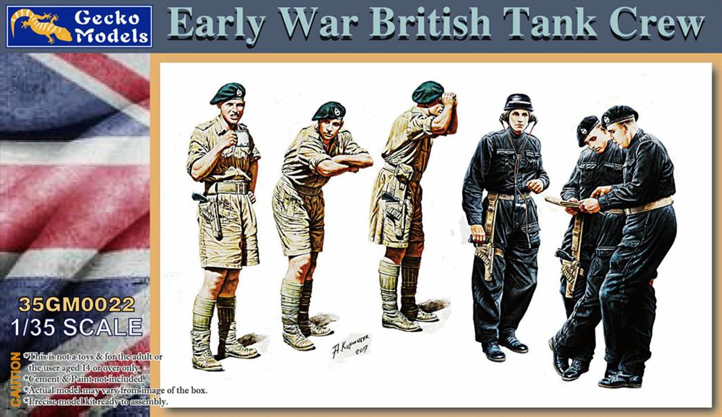 Gecko Models 1/35 35GM0022 Early War British Tank Crew Figure Set