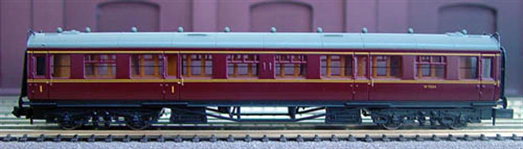 Dapol N 2P-000-059 GWR Collett Composite Coach 7011 Chocolate & Cream GREAT (crests) WESTERN