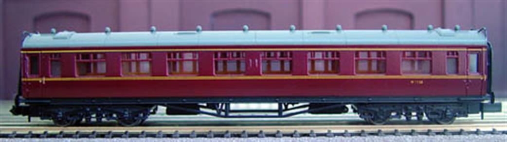 Dapol N 2P-000-107 BR ex-GWR Collett Second Class Coach W506W Maroon