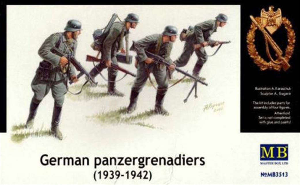 Master Box Ltd 1/35 MB3513 German Panzergrenadiers (1939-1942) Figure Set