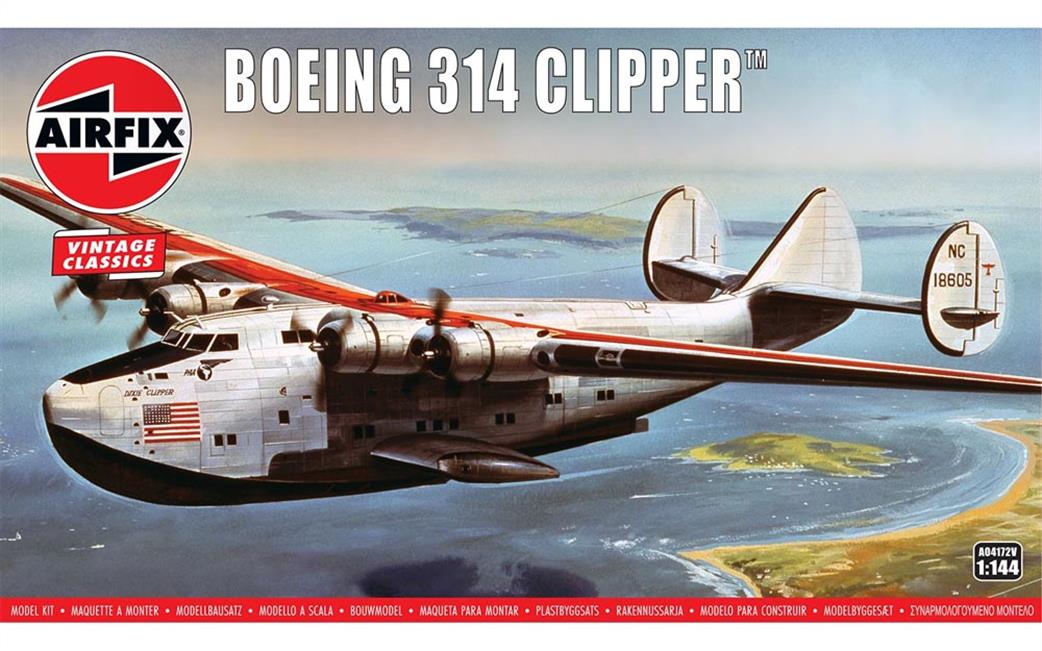 Airfix 1/144 A04172V Boeing Clipper Civilian Airliner Vintage Classic Kit