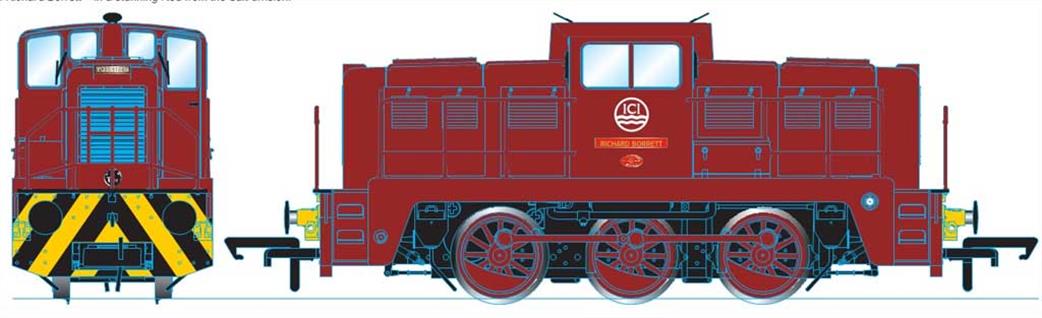 Golden Valley Hobbies OO GV2020 ICI Richard Borrett Janus 0-6-0 Diesel Shunter ICI Salt Division Red