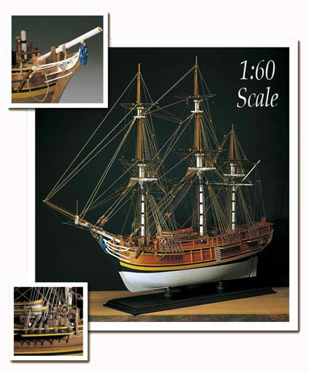 Amati 1/60 1432 HMS Bounty 1787 Model Wooden Kit