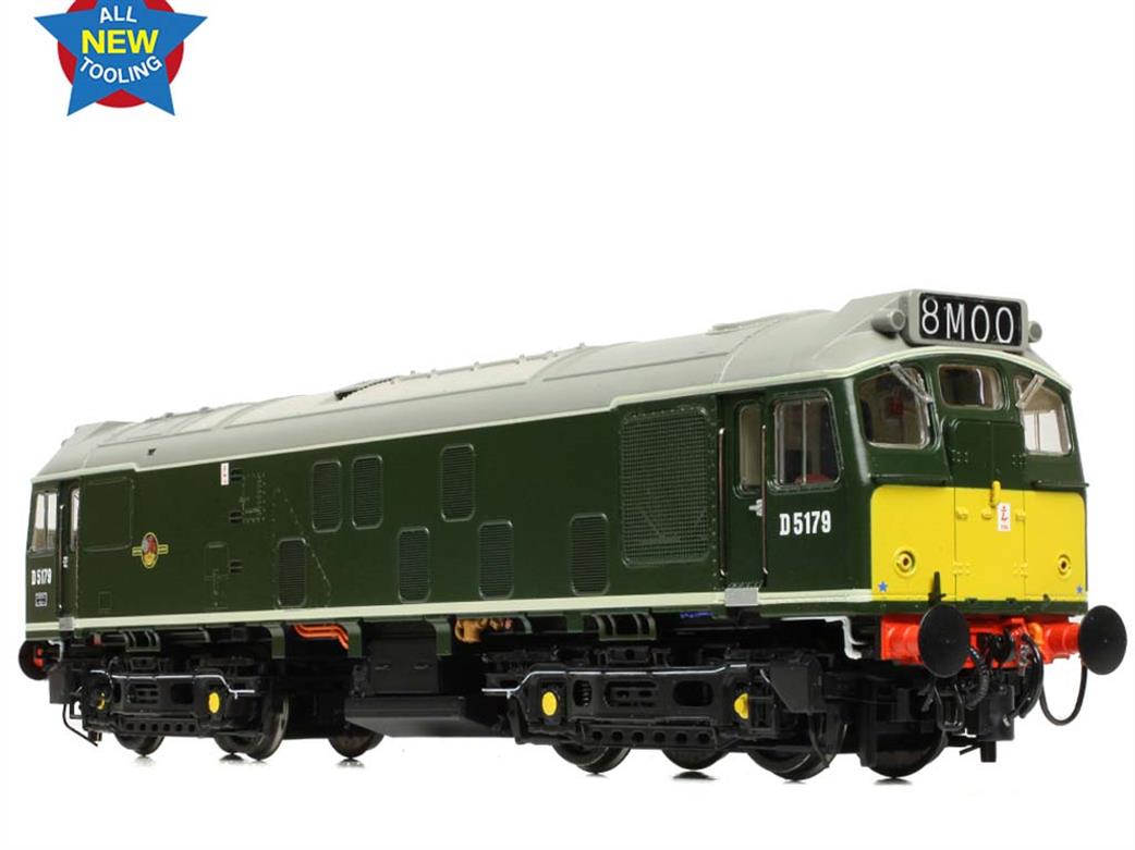 Bachmann OO 32-343A BR D5179 Class 25/1 Diesel Locomotive Green Small Warning Panels