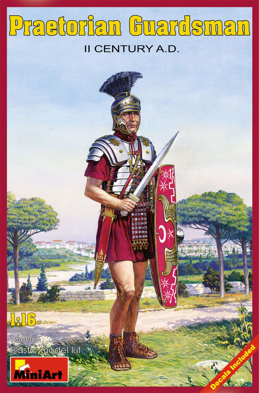 MiniArt 1/16 16006 Praetorian Guardsman II Century AD Plastic Figure Kit
