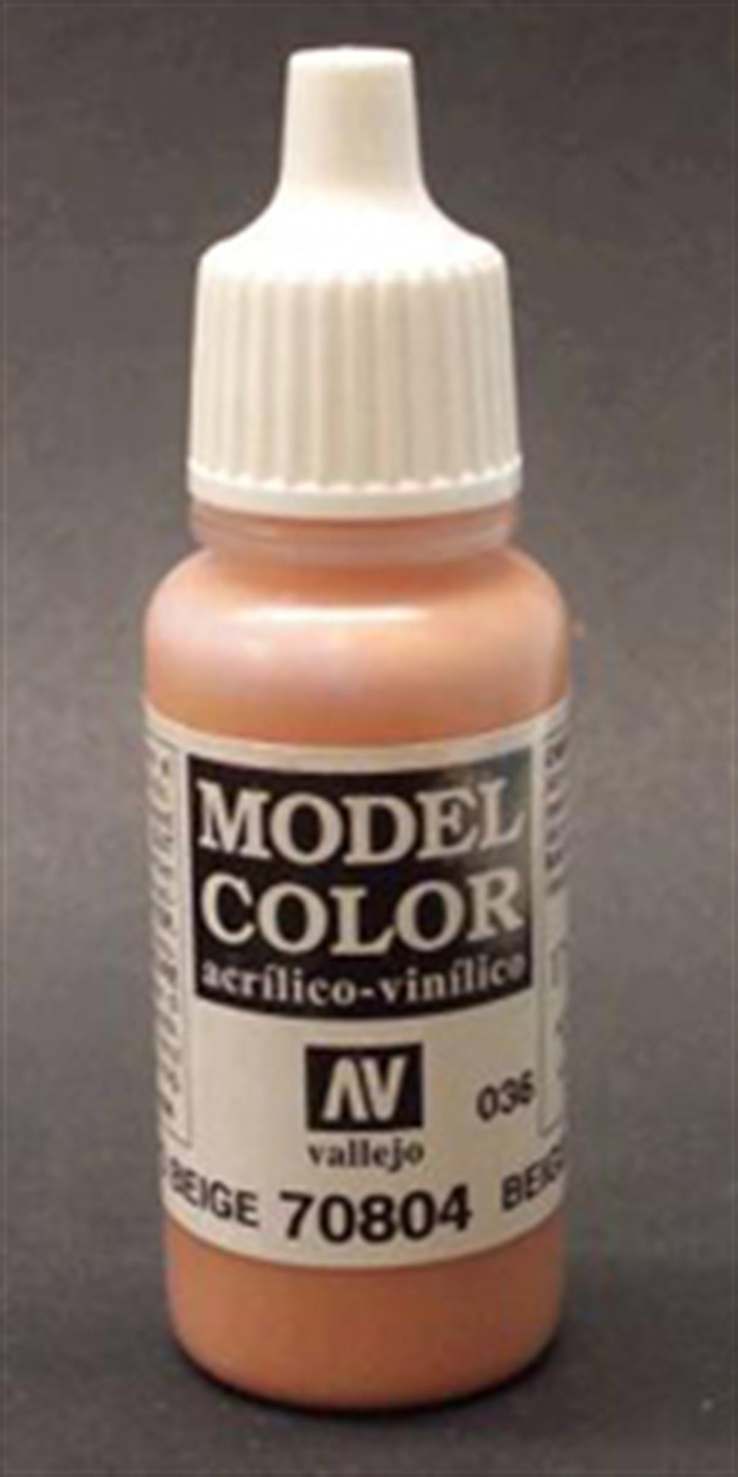 Vallejo  70804 804 Model Color Matt Beige Red Acrylic Paint 17ml 036