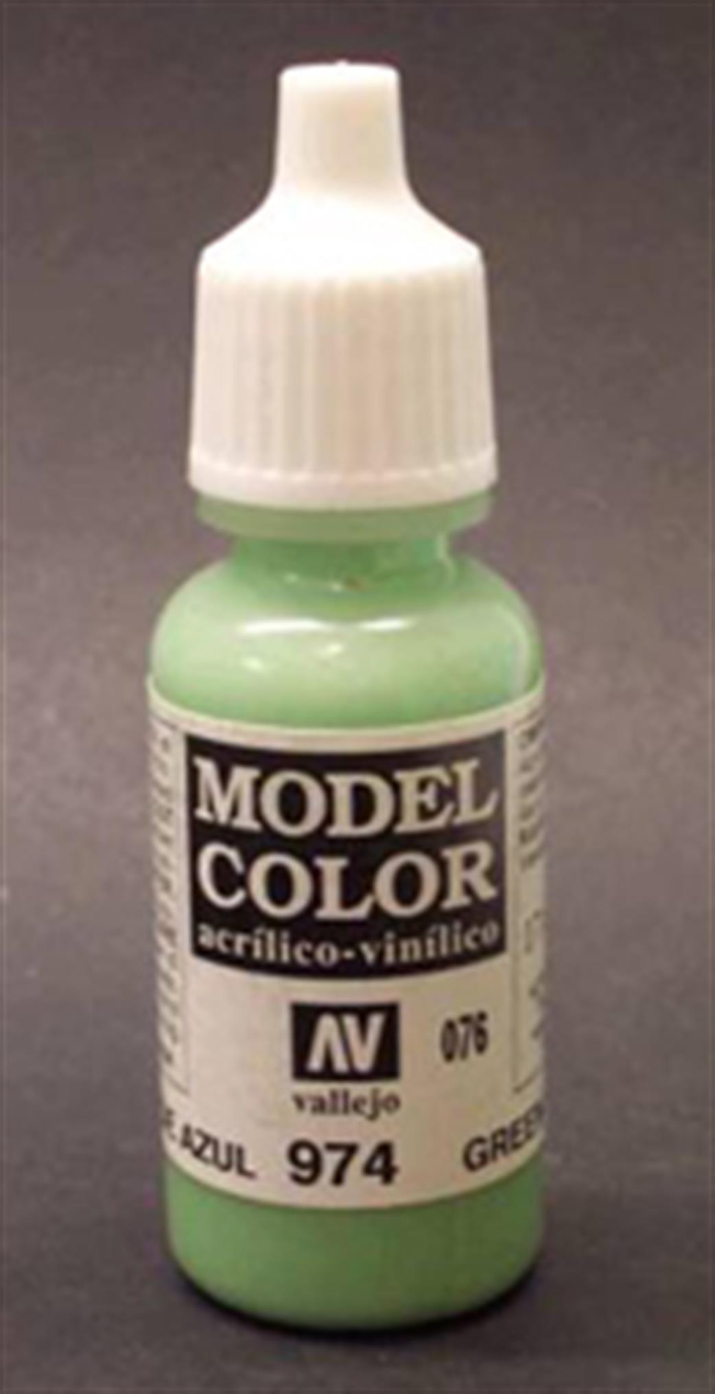 Vallejo  70974 974 Model Color Matt Green Sky Acrylic Paint 17ml 076