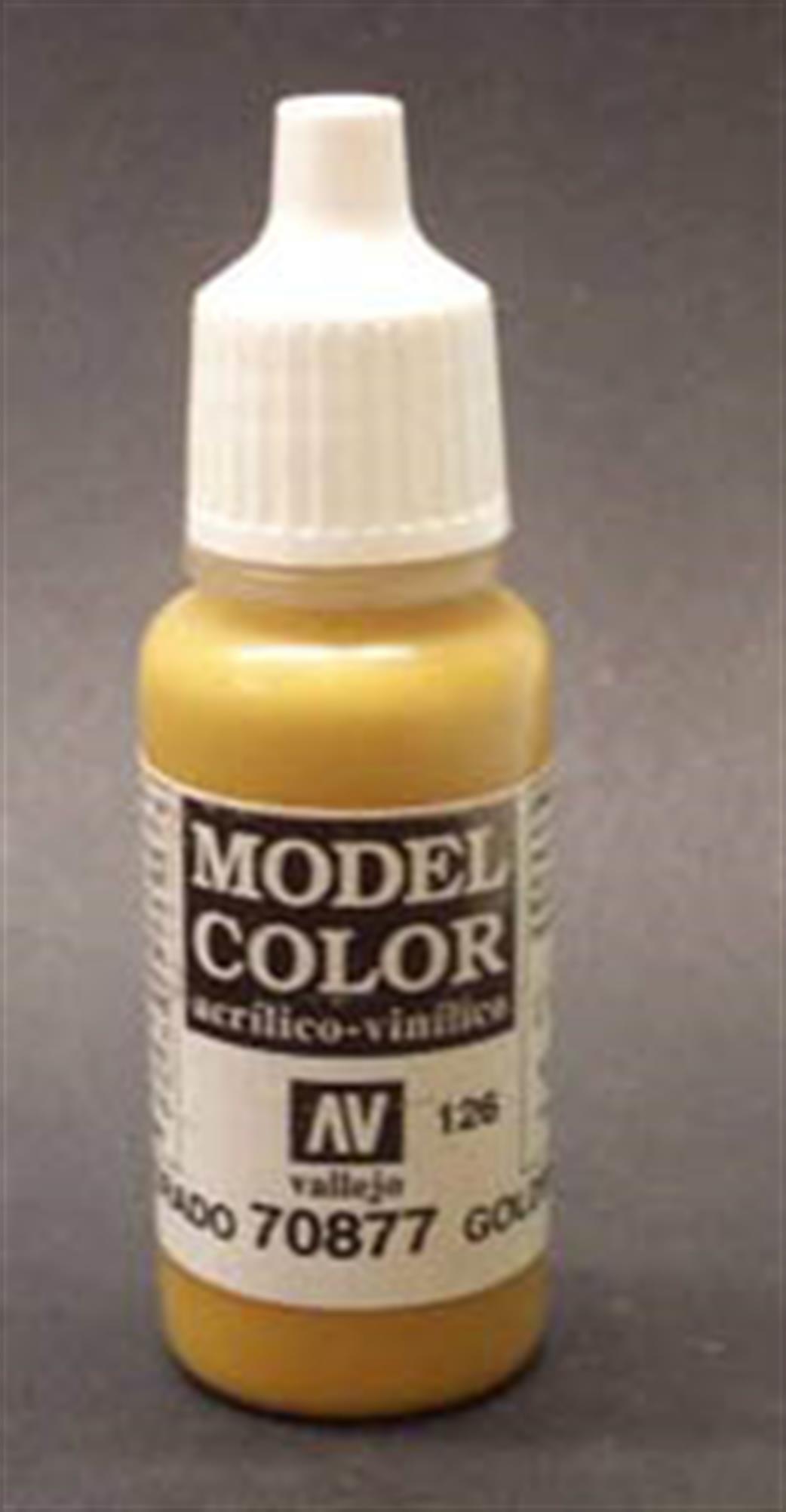 Vallejo  70877 877 Model Color Matt Goldbrown Acrylic Paint 17ml 126