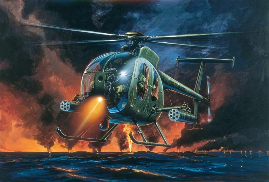 Italeri 1/72 017 Hughes AH-6 Night Fox Helicopter Kit