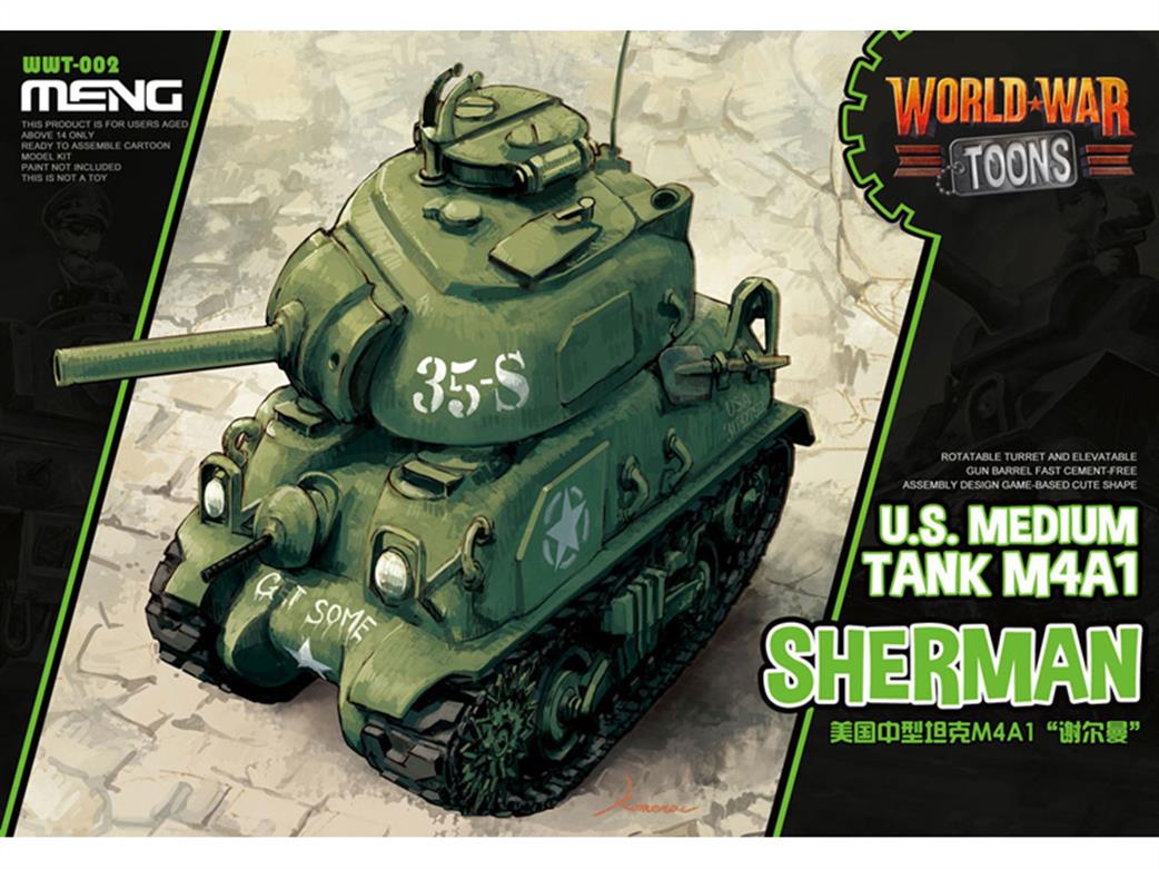 Meng  WWT-002 World War Toon Sherman Tank Kit